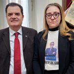 Porta encontra Maria Rosa de Grazia, filha de Americo de Grazia, Ex-Deputado Italo-venezuelano detido em Caracas